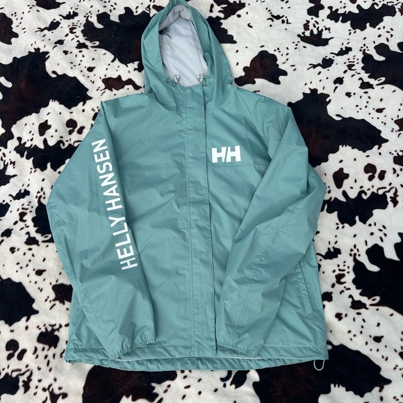 Helly Hansen Sage Blue Waterproof Jacket - Picture 1 of 6